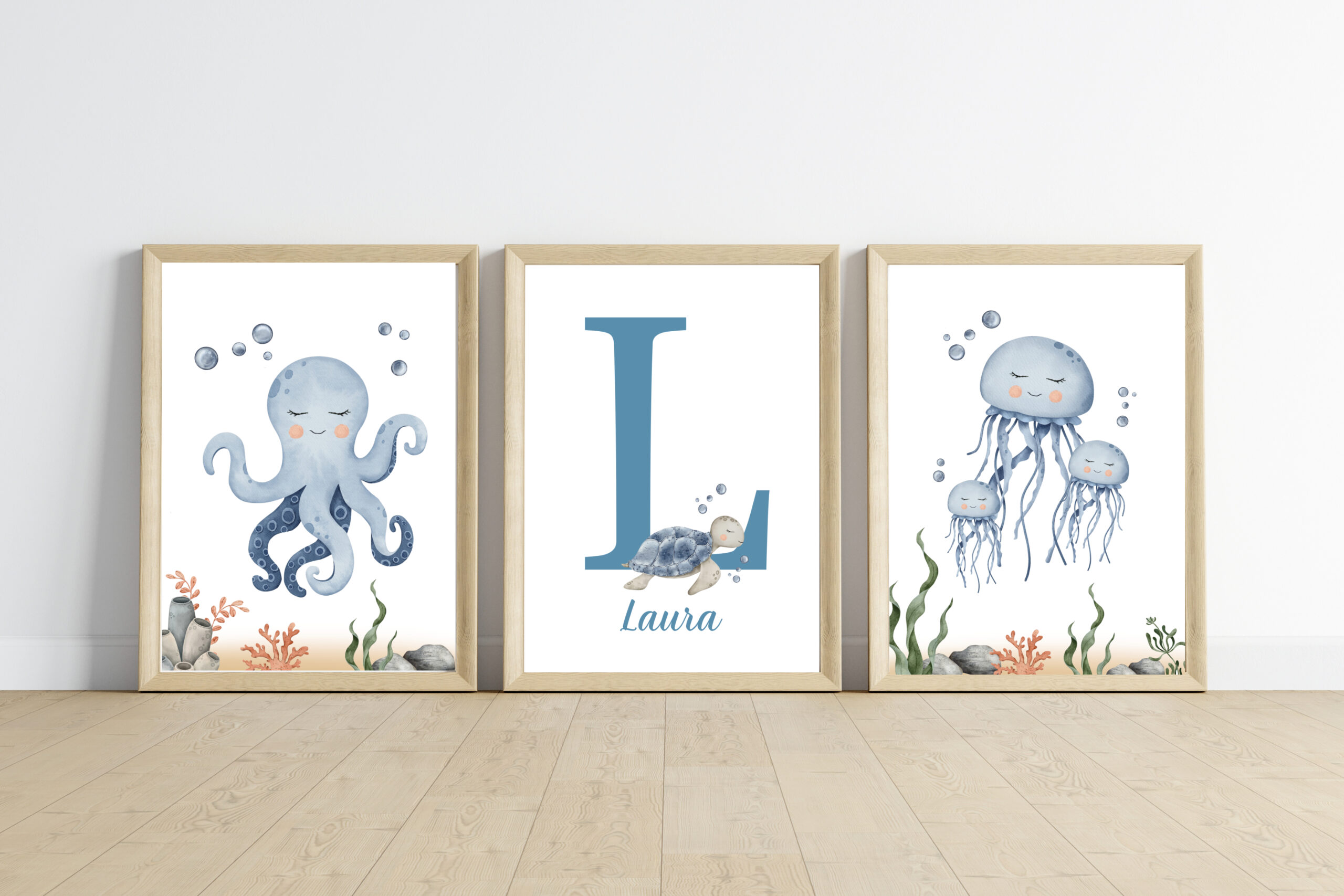 Affiches Prénom - Animaux marins