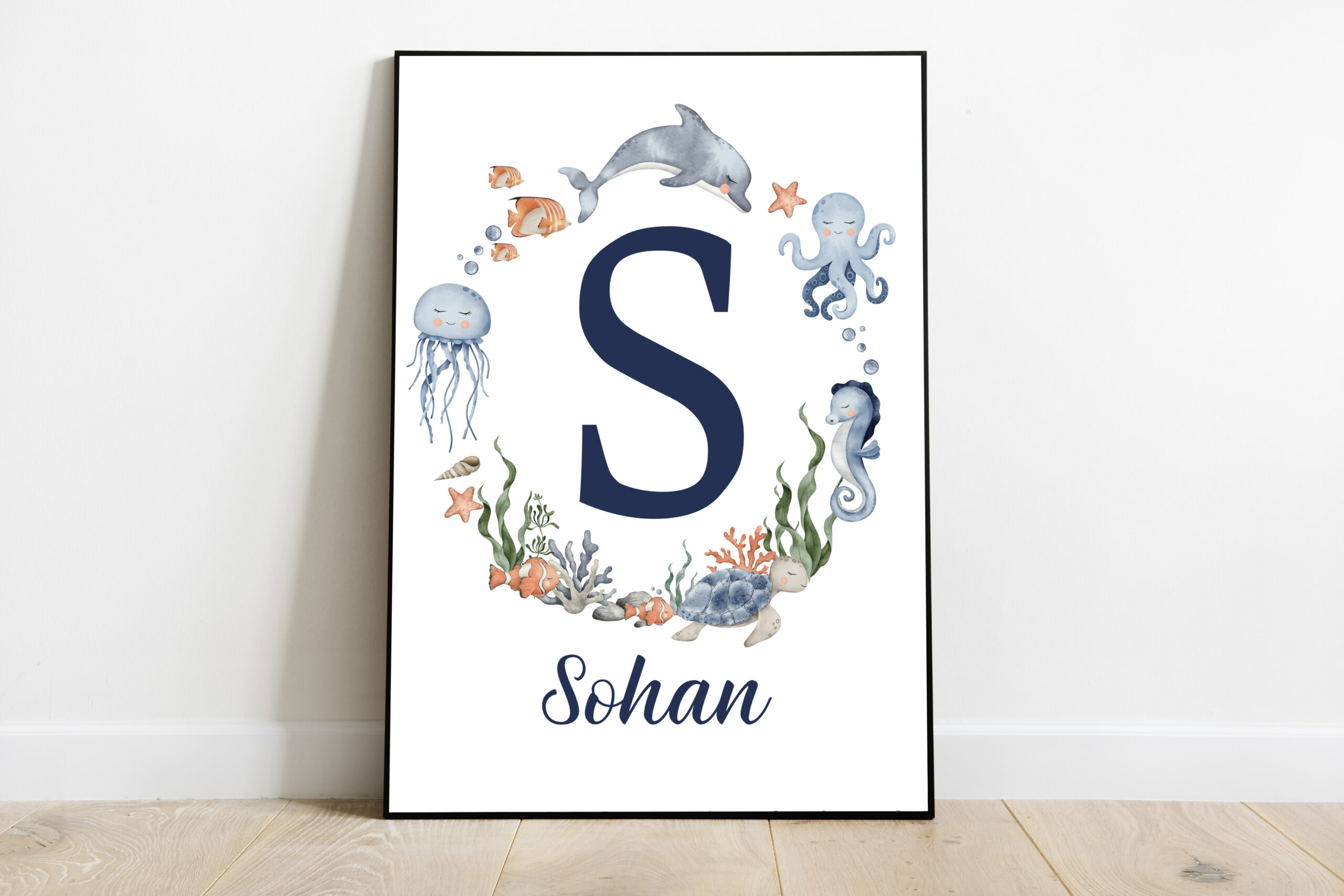 Affiches Prénom - Animaux marins