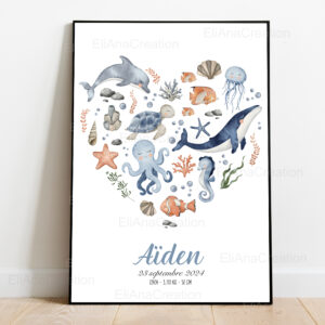 Affiche Naissance personnalisée