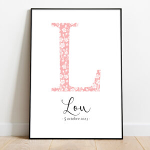 Affiche prénom personnalisée - Liberty