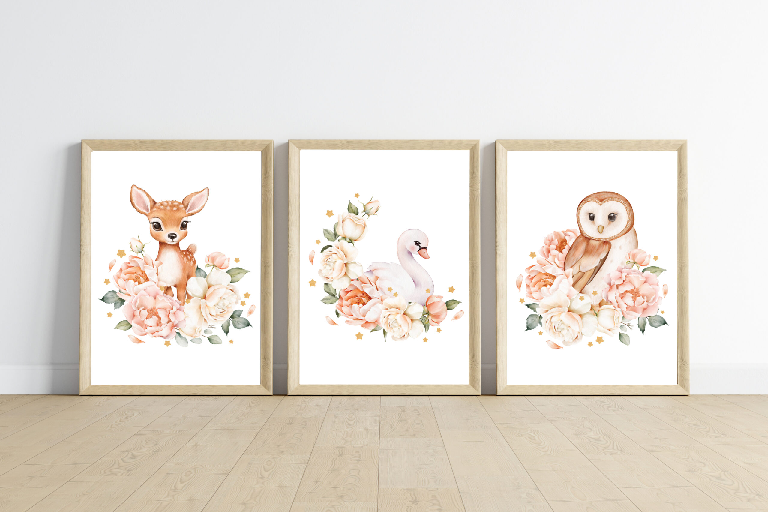 Affiches Prénom - Animaux en fleurs