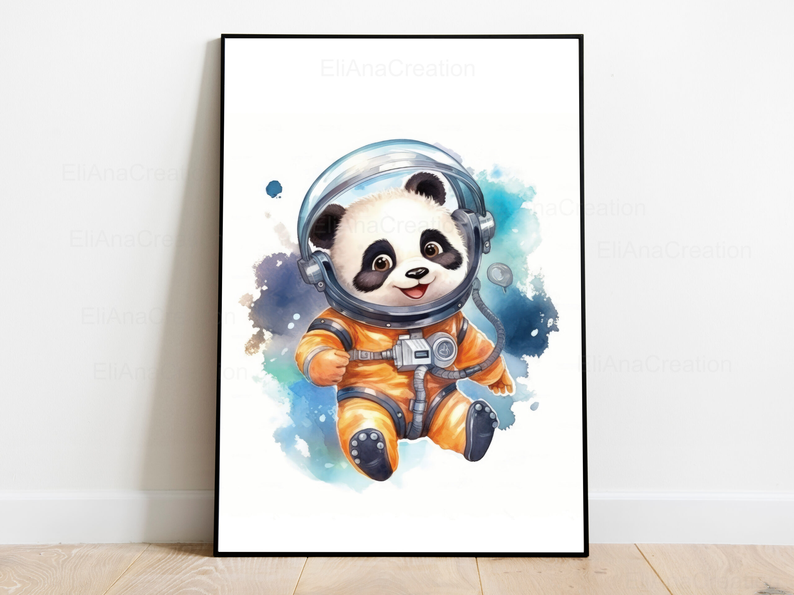 Affiches Prénom - Oursons astronautes