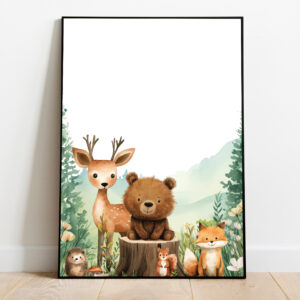 Affiche décorative - Animaux de la Forêt