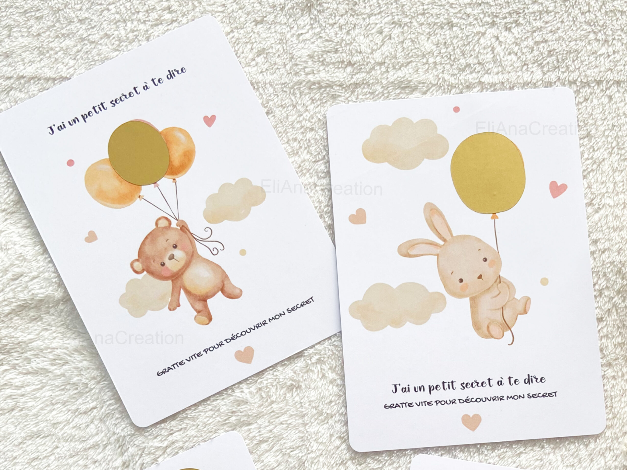 Cartes à gratter animaux