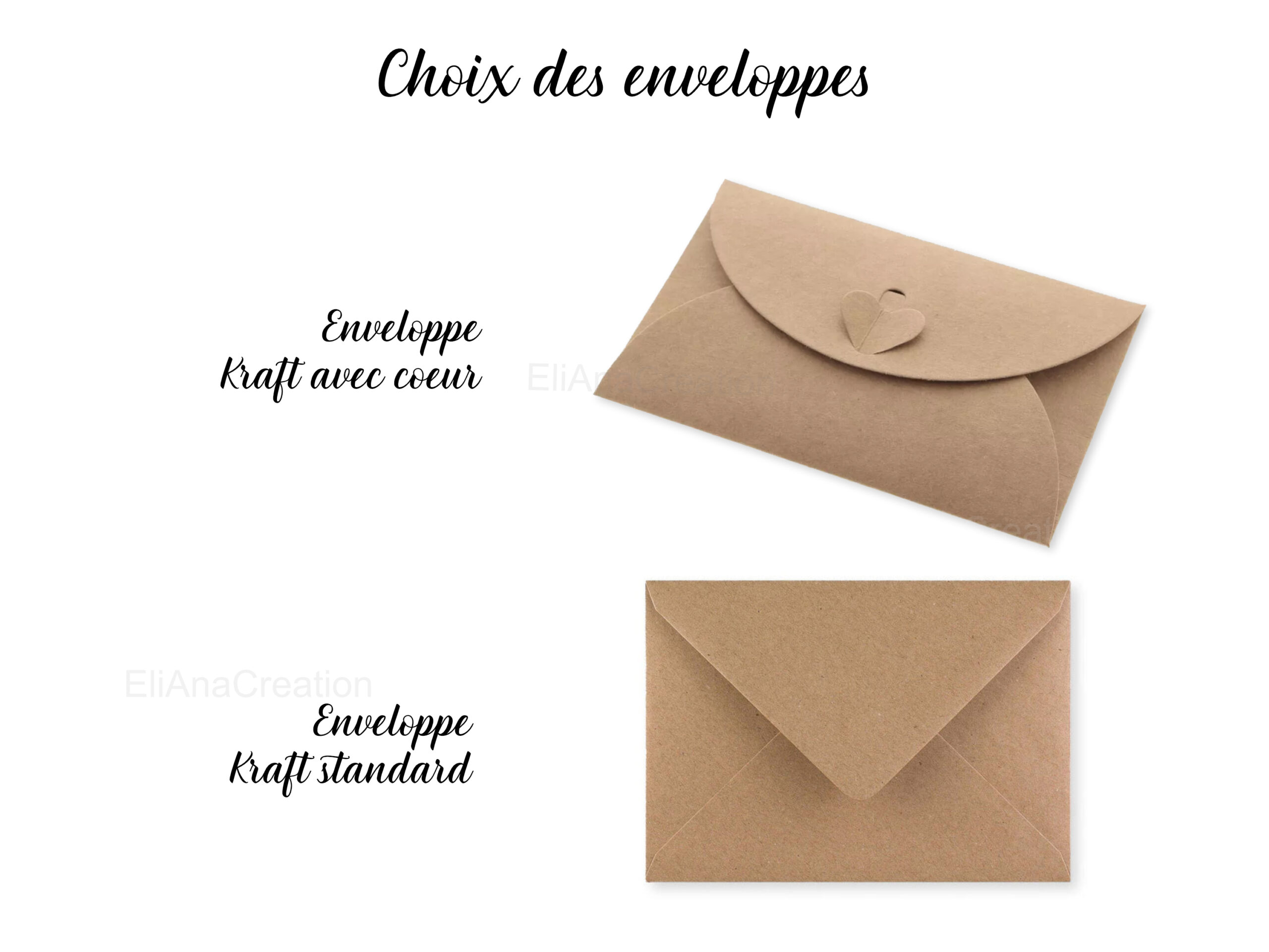 Cartes - Choix des enveloppes