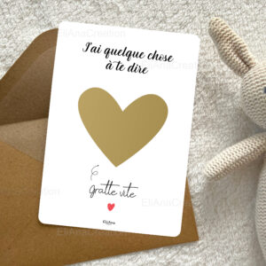 Carte à gratter - annonce