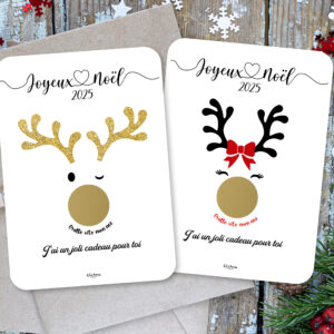 Carte à gratter - Renne