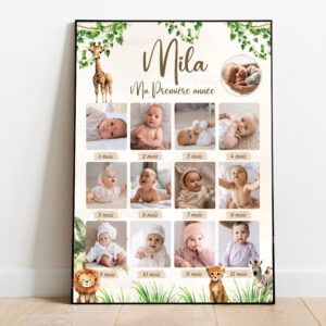 affiche personnalisée Ma Première Année Jungle