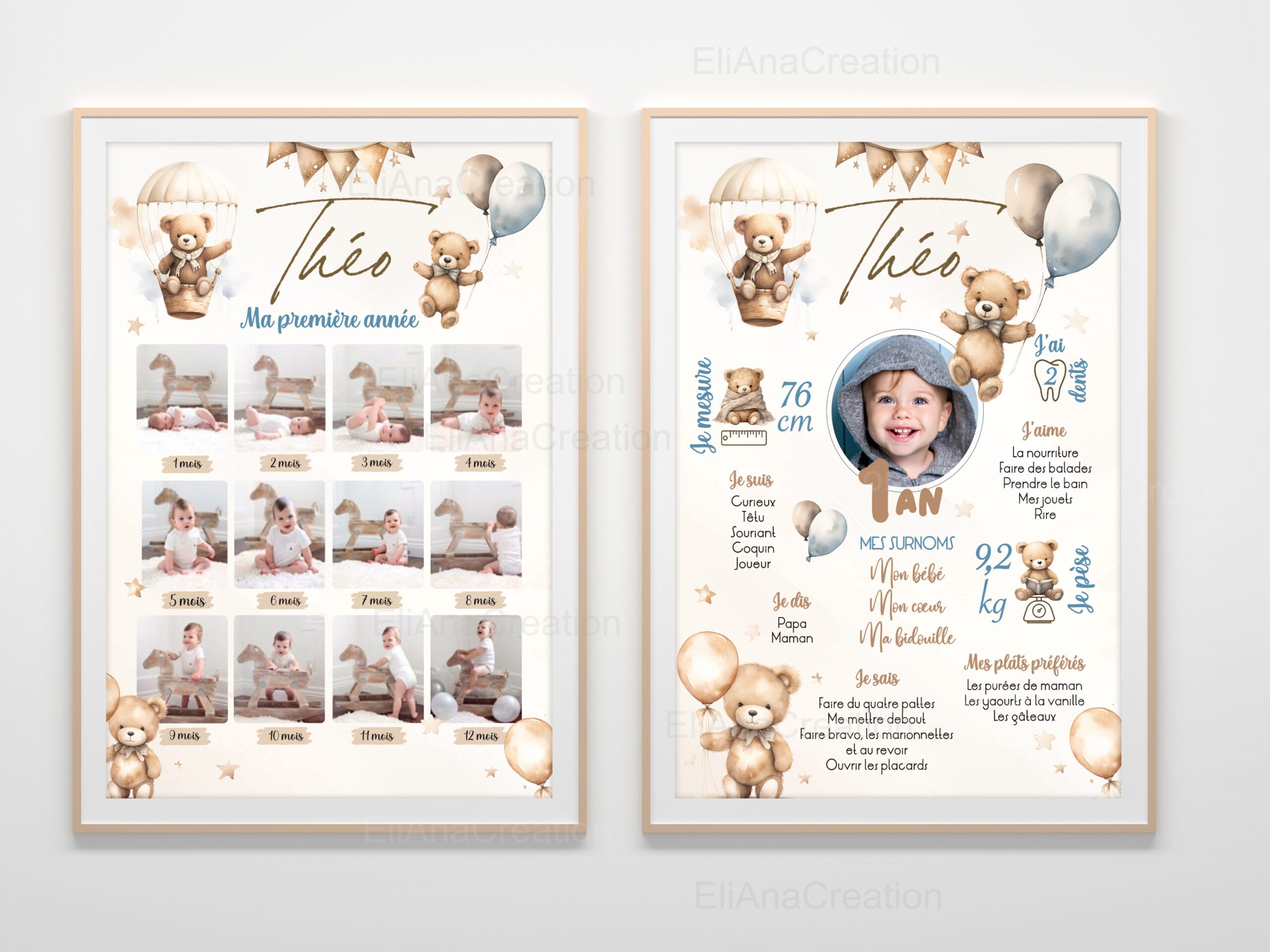 Affiche Anniversaire Ourson