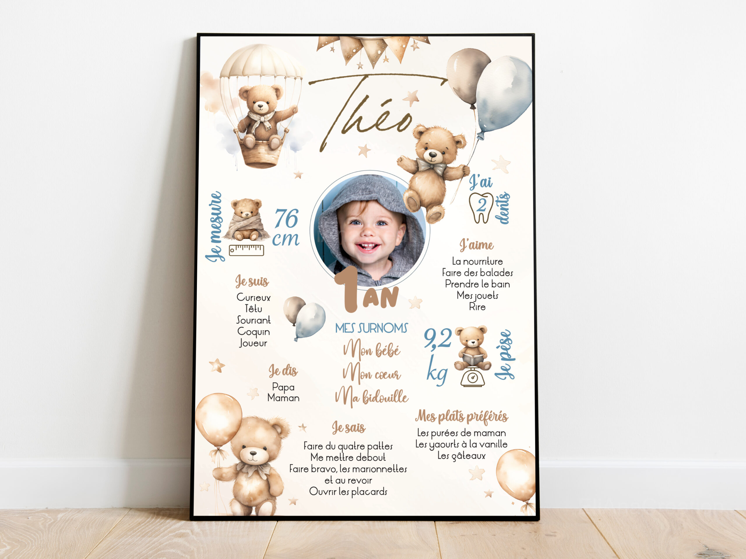 Affiche Anniversaire Ourson