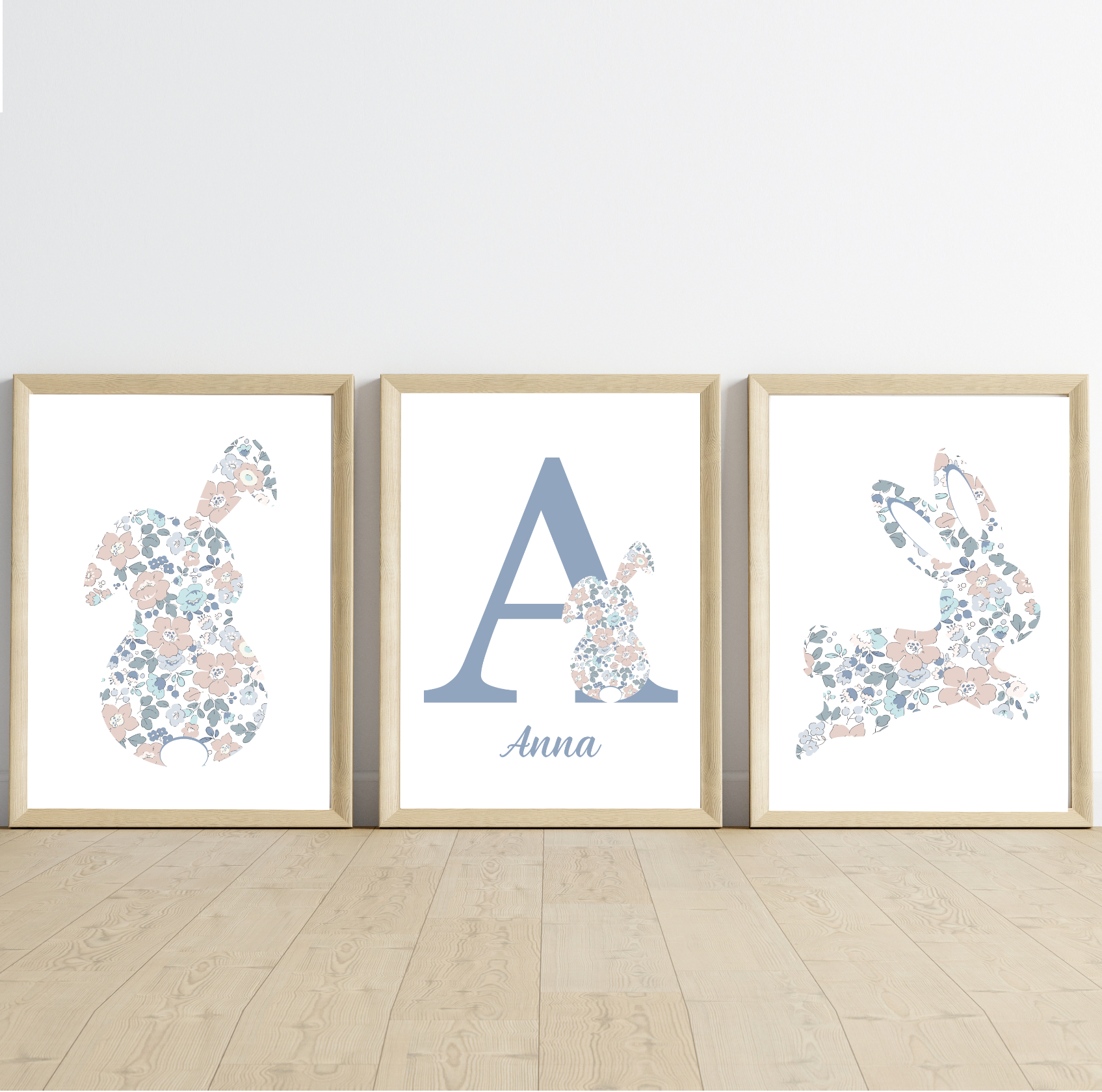 Affiches prénom personnalisées - Lapin Liberty