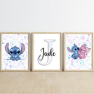 Affiches prénom personnalisées -Stitch