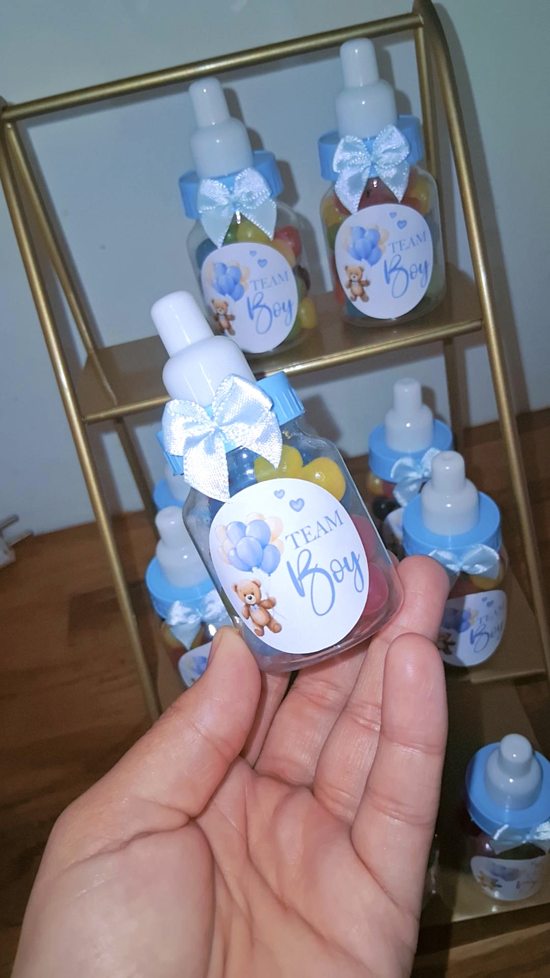 Sticker rond - Ourson bleu
