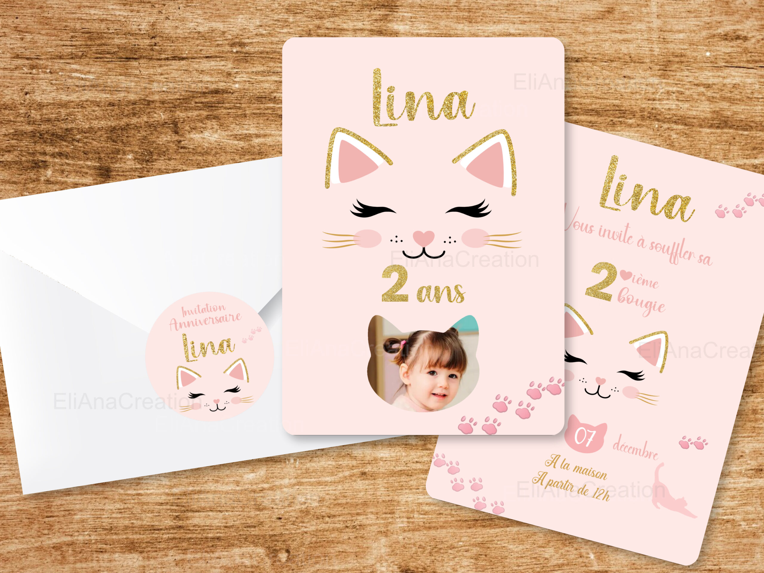 Invitation - Thème Chat