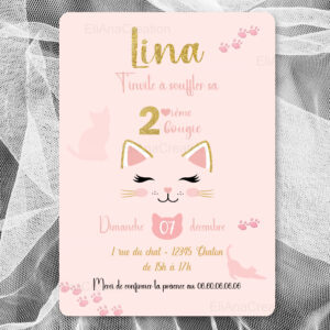 Invitation - Thème Chat