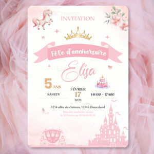 Invitation - Thème Princesse