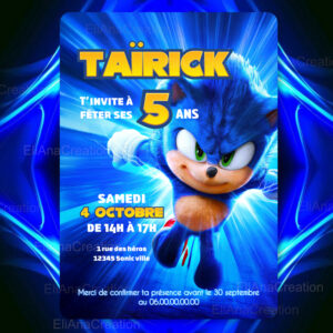 Invitation - Thème Sonic