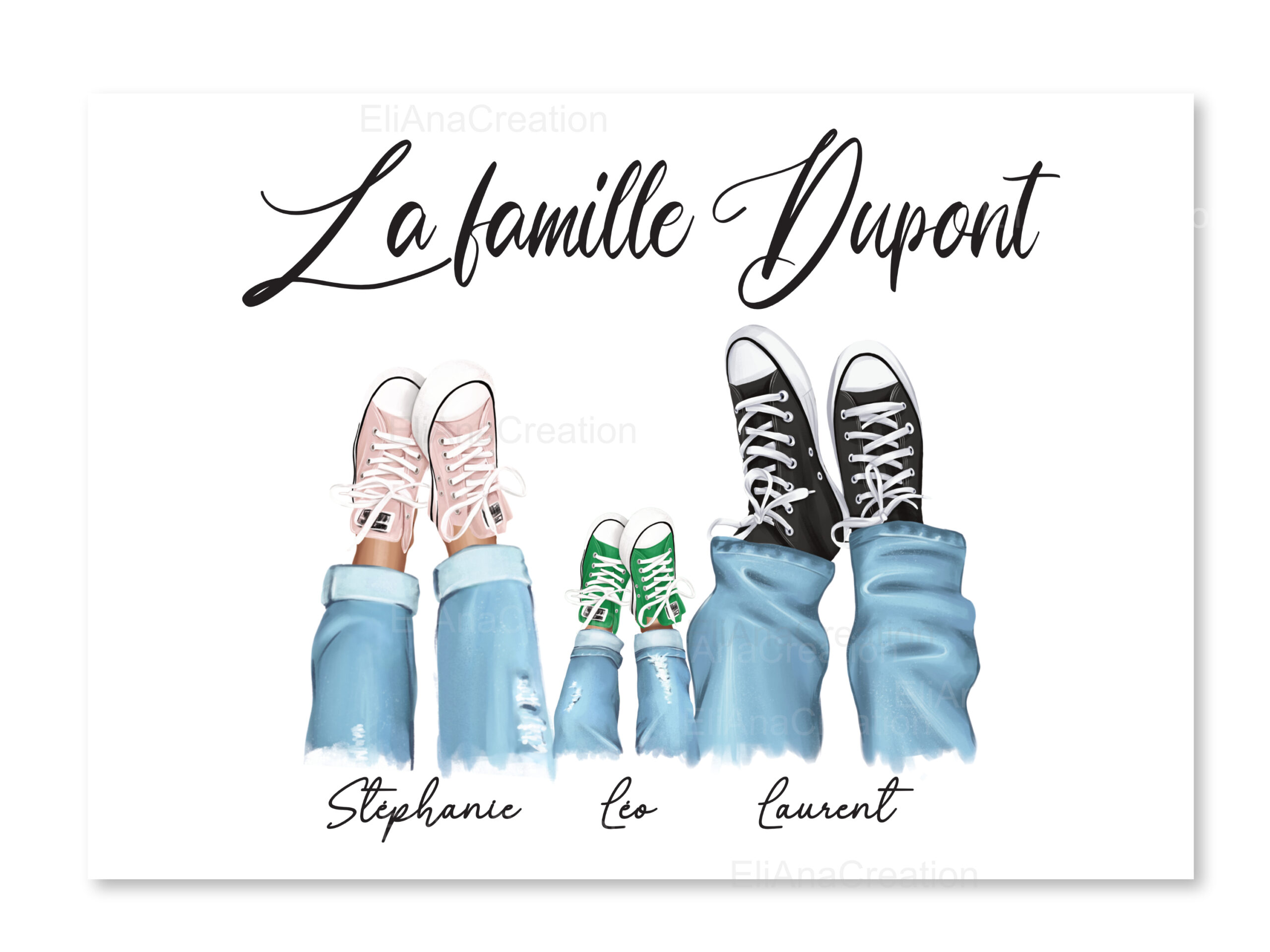 Affiche Famille - Thème Converse