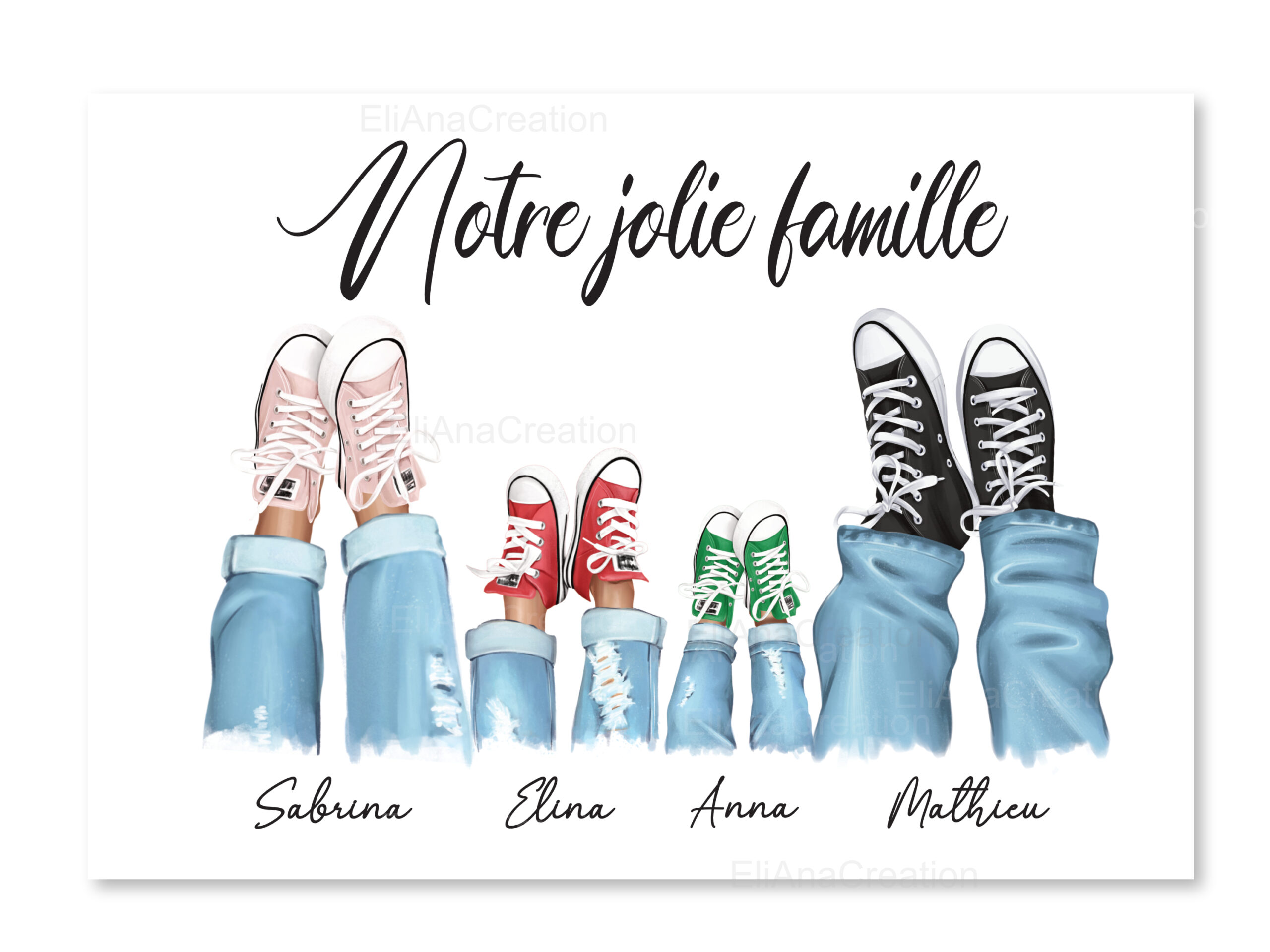 Affiche Famille - Thème Converse