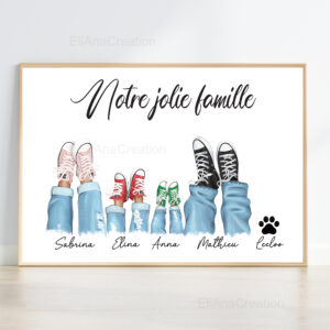 Affiche Famille - Thème Converse