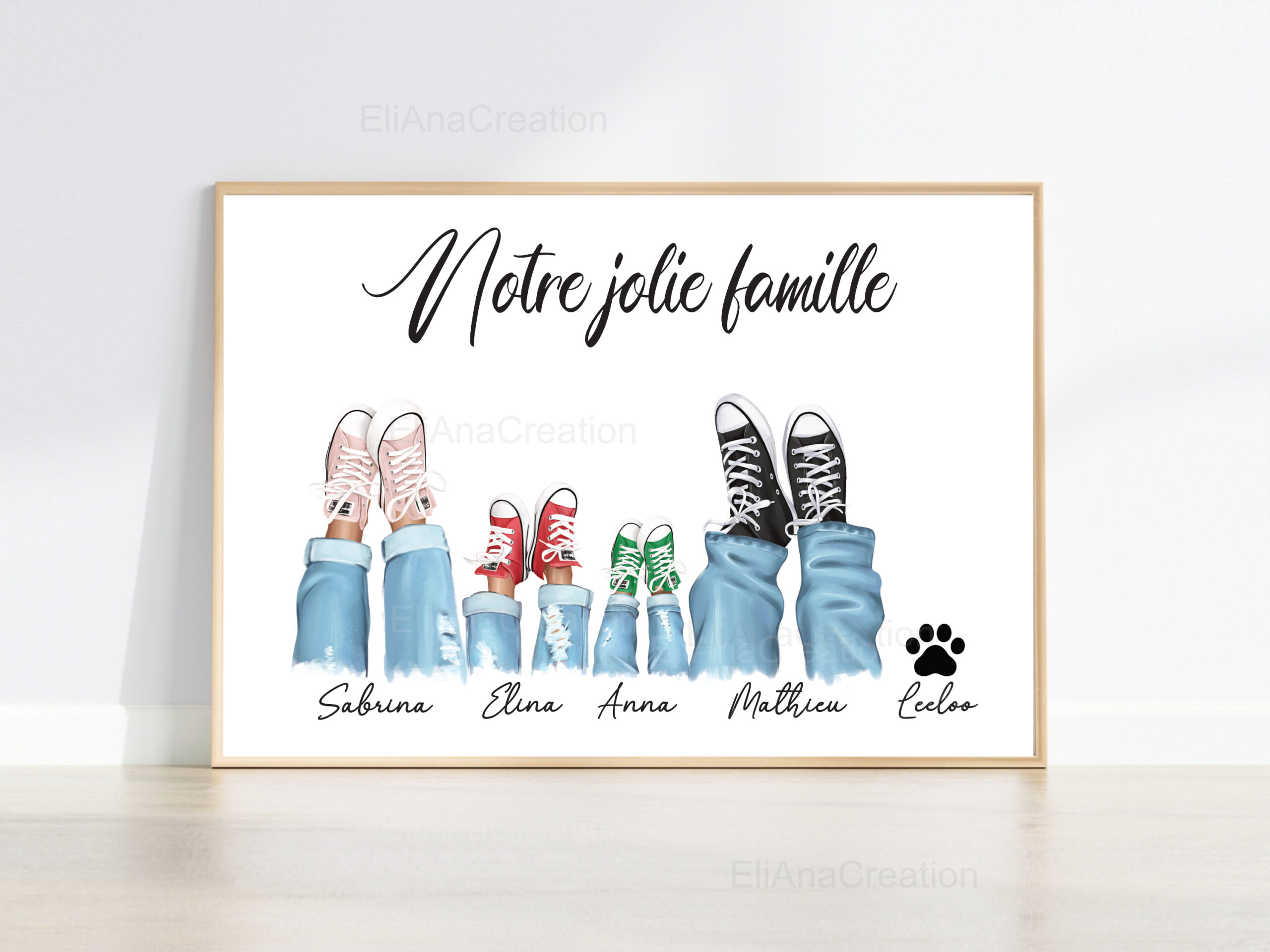 Affiche Famille - Thème Converse