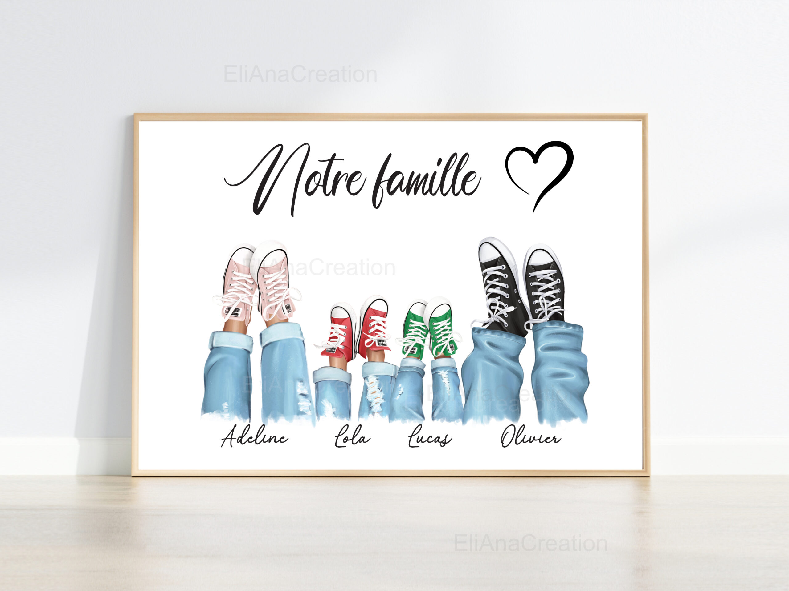 Affiche Famille - Thème Converse