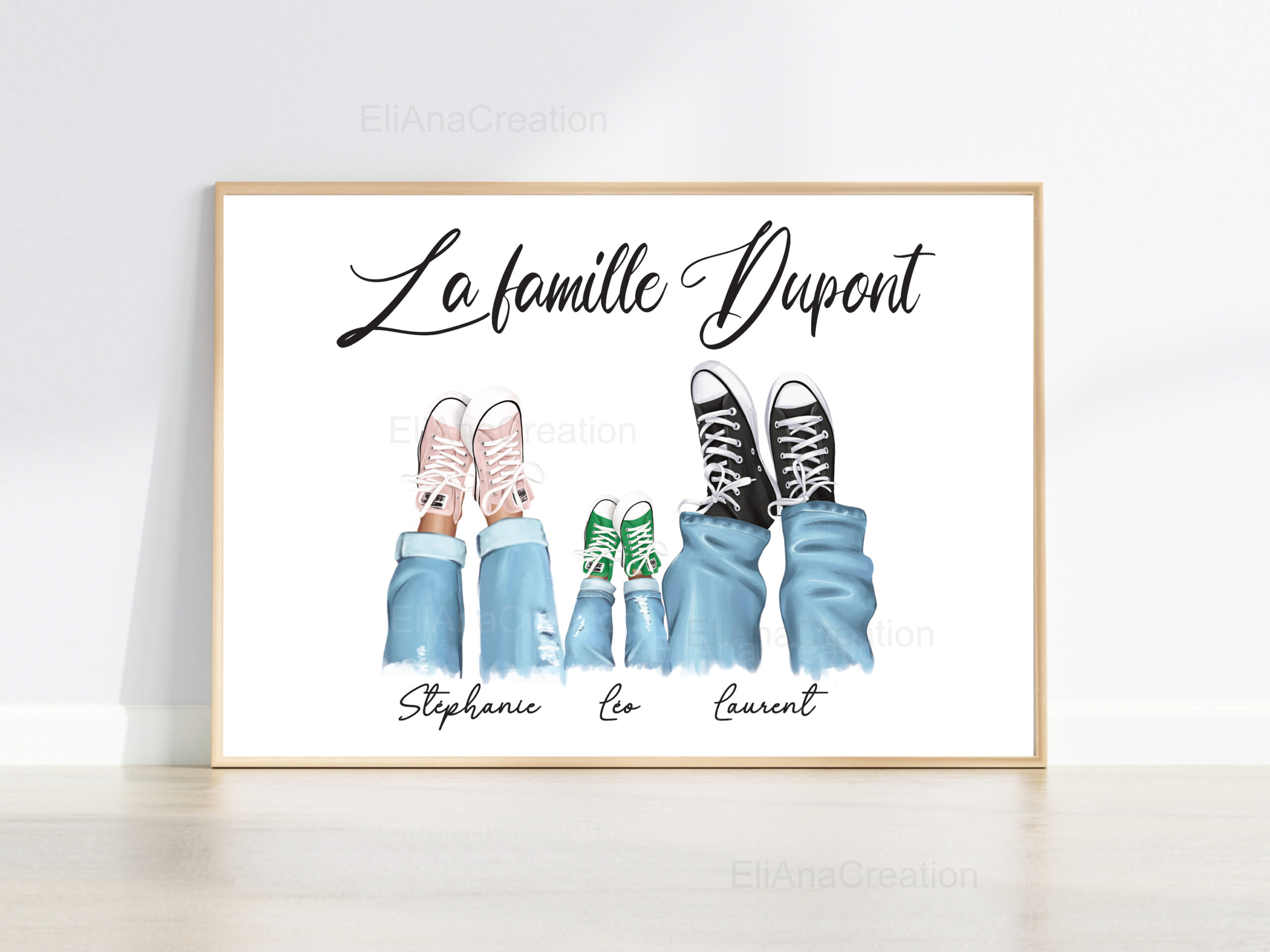 Affiche Famille - Thème Converse