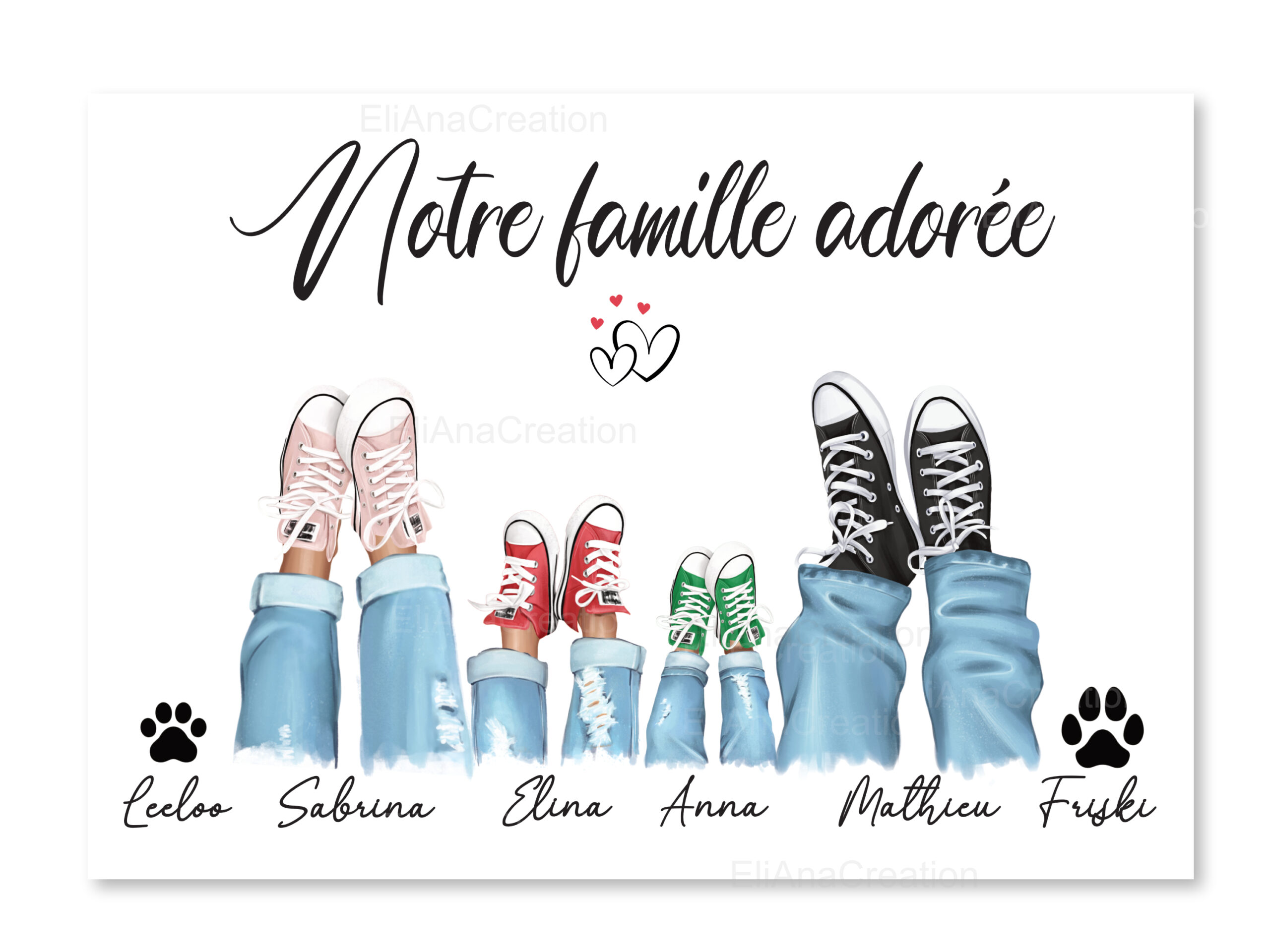 Affiche Famille - Thème Converse