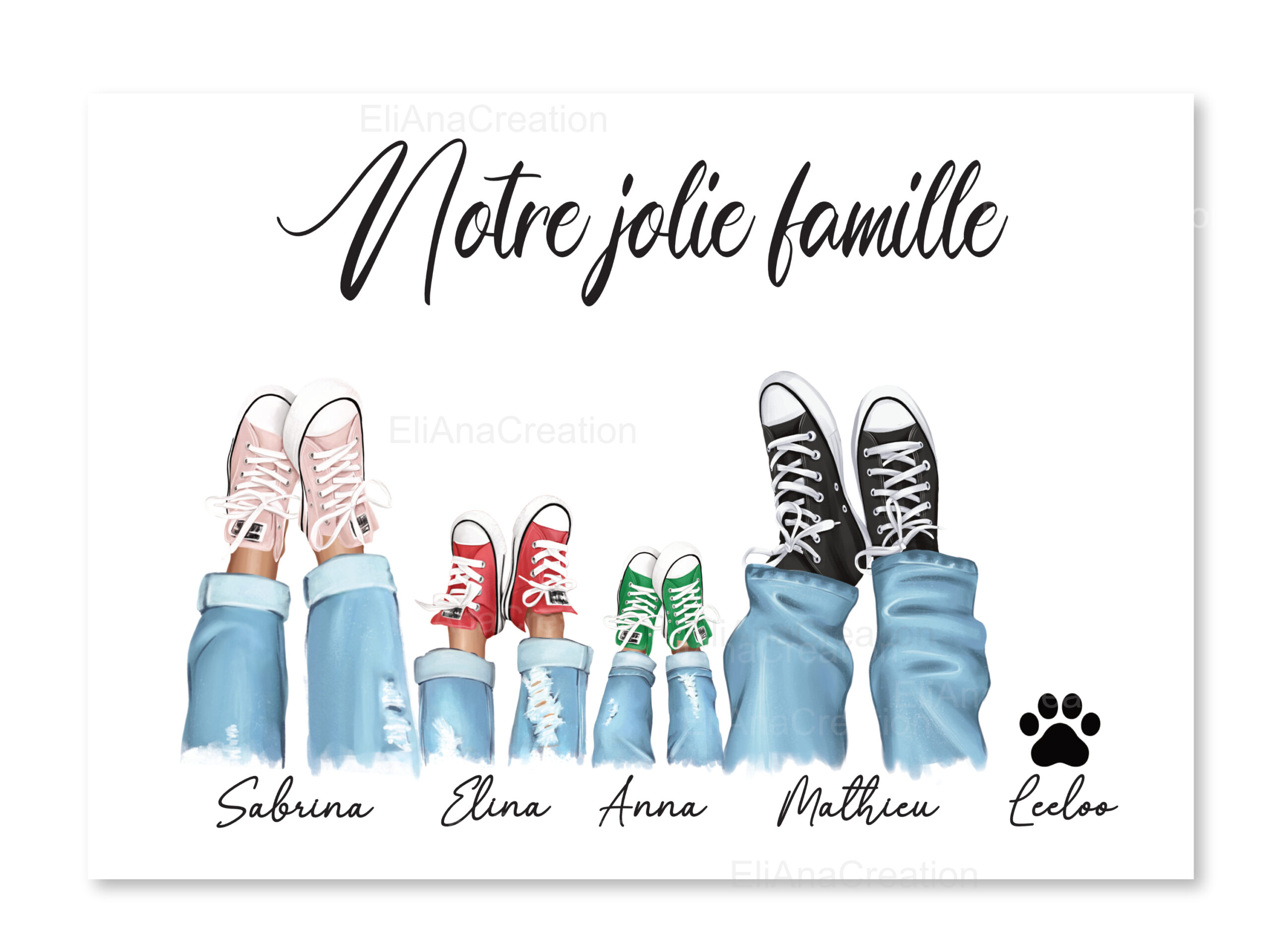 Affiche Famille - Thème Converse