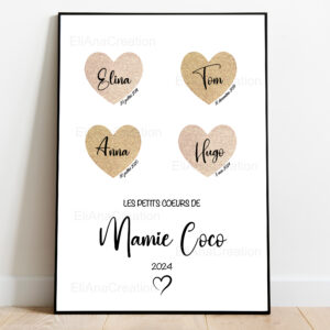 Affiche Mamie - Les Petits coeurs de Mamie