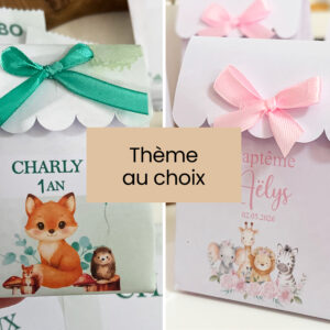 Boîte à dragées personnalisée - Thème au choix