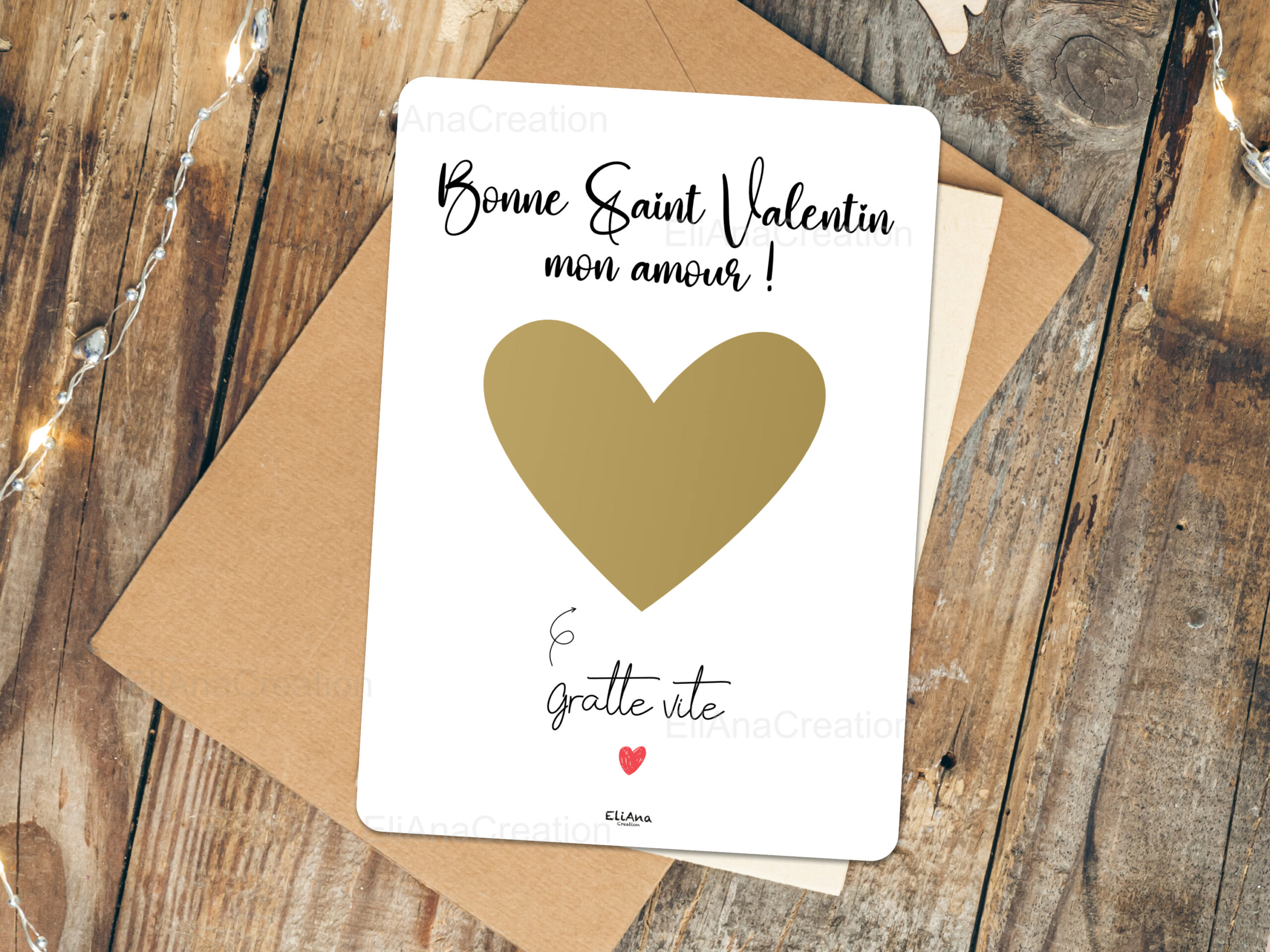 Carte à gratter - Saint Valentin