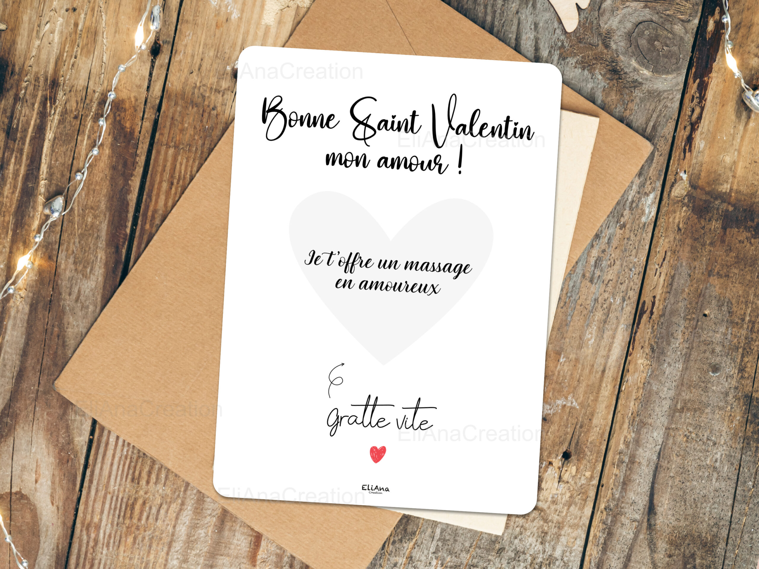 Carte à gratter - Saint Valentin