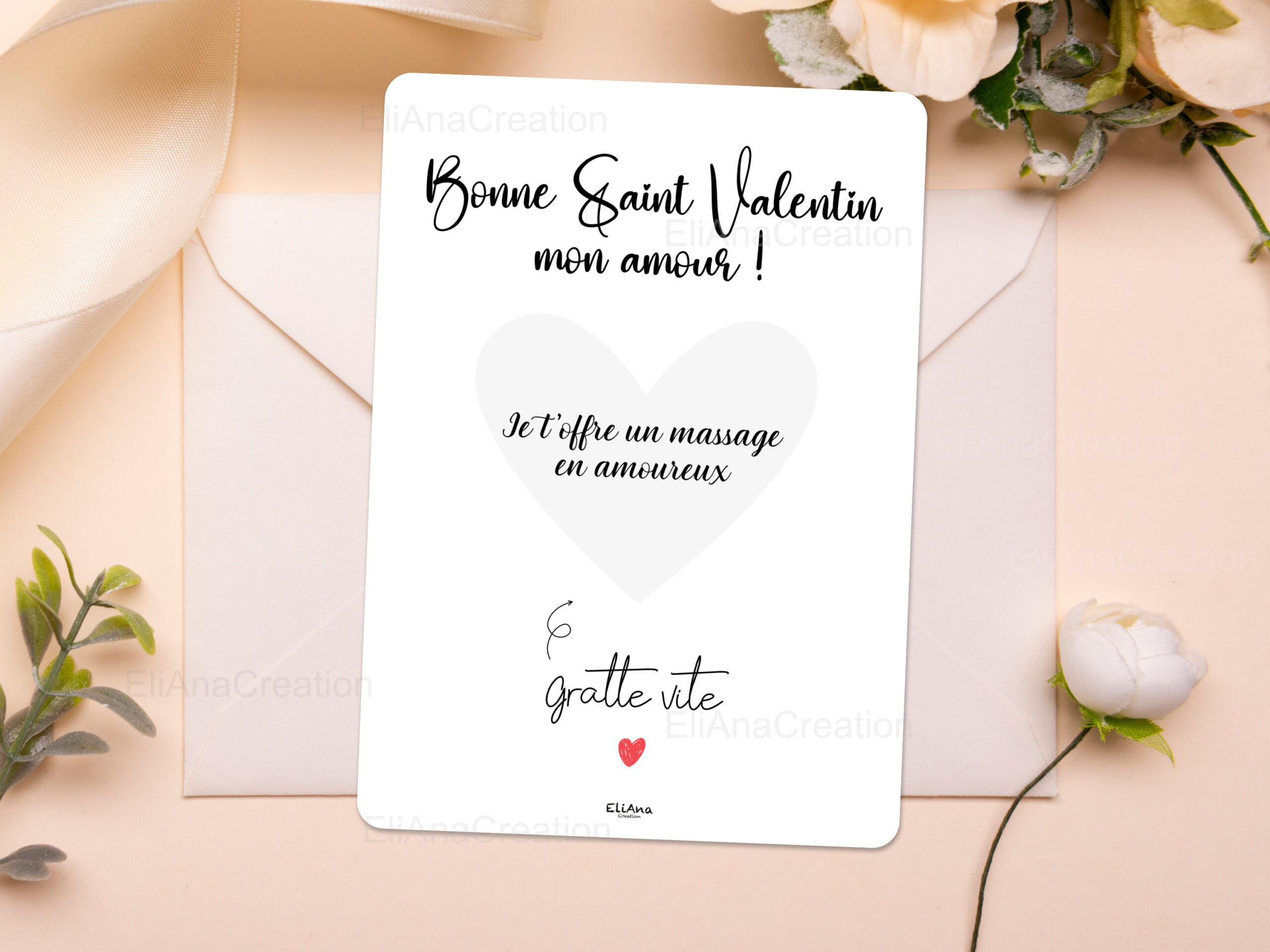 Carte à gratter - Saint Valentin