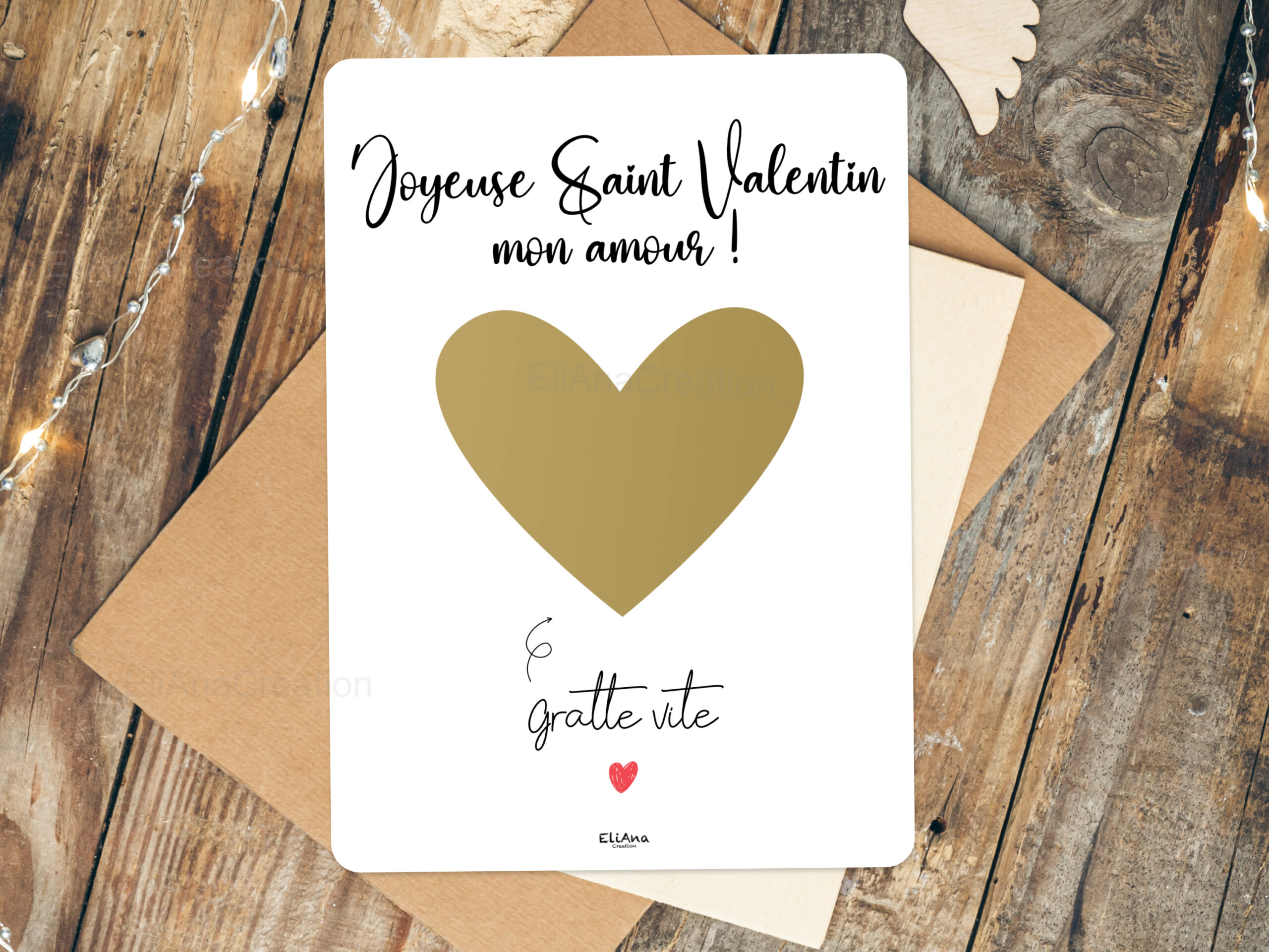 Carte à gratter - Saint Valentin