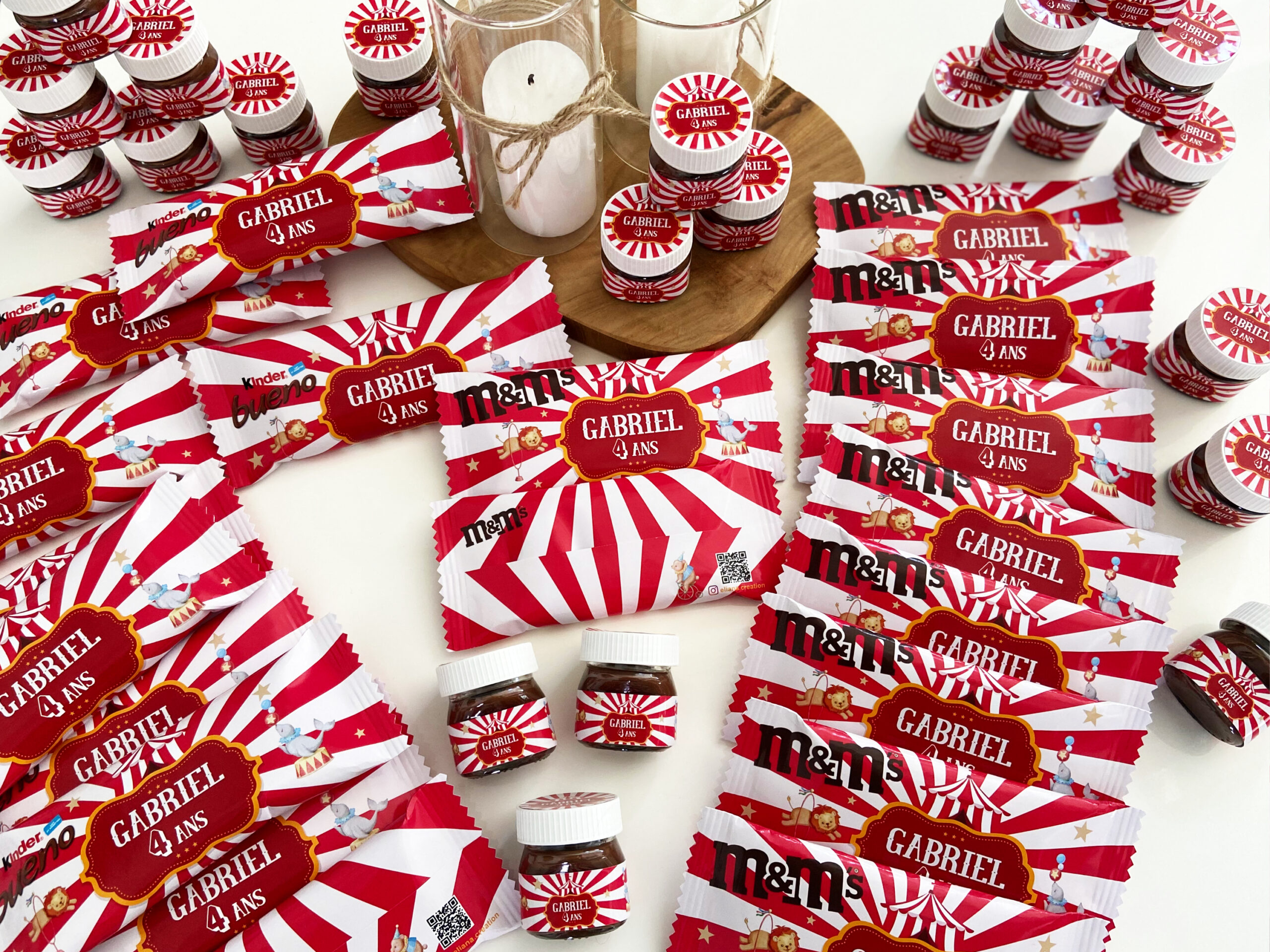 Confiseries personnalisées Thème Cirque