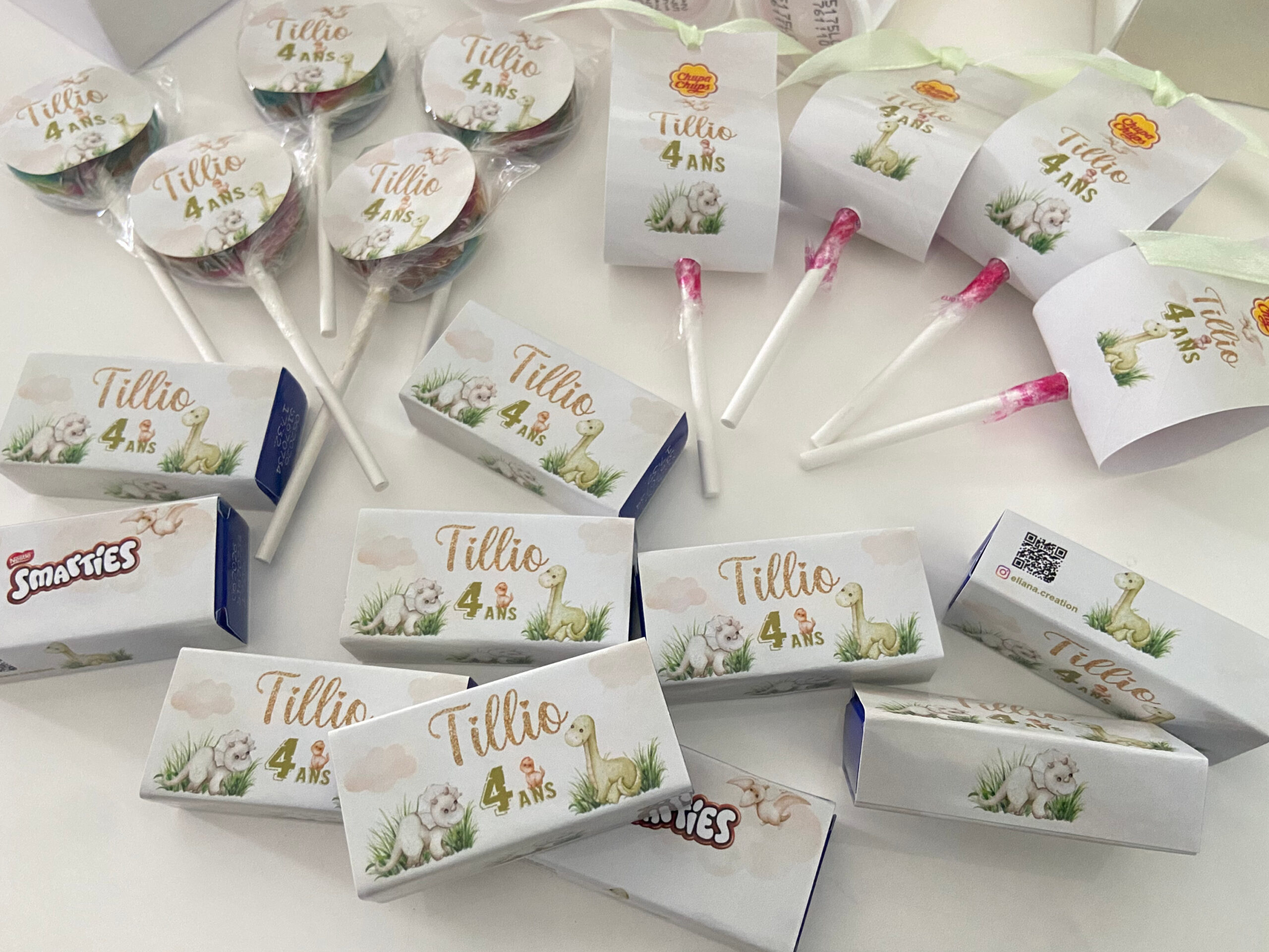 Confiseries personnalisées Thème Dinosaures