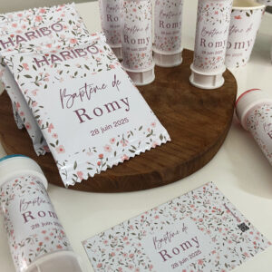 Confiseries - Thème Fleurs rose