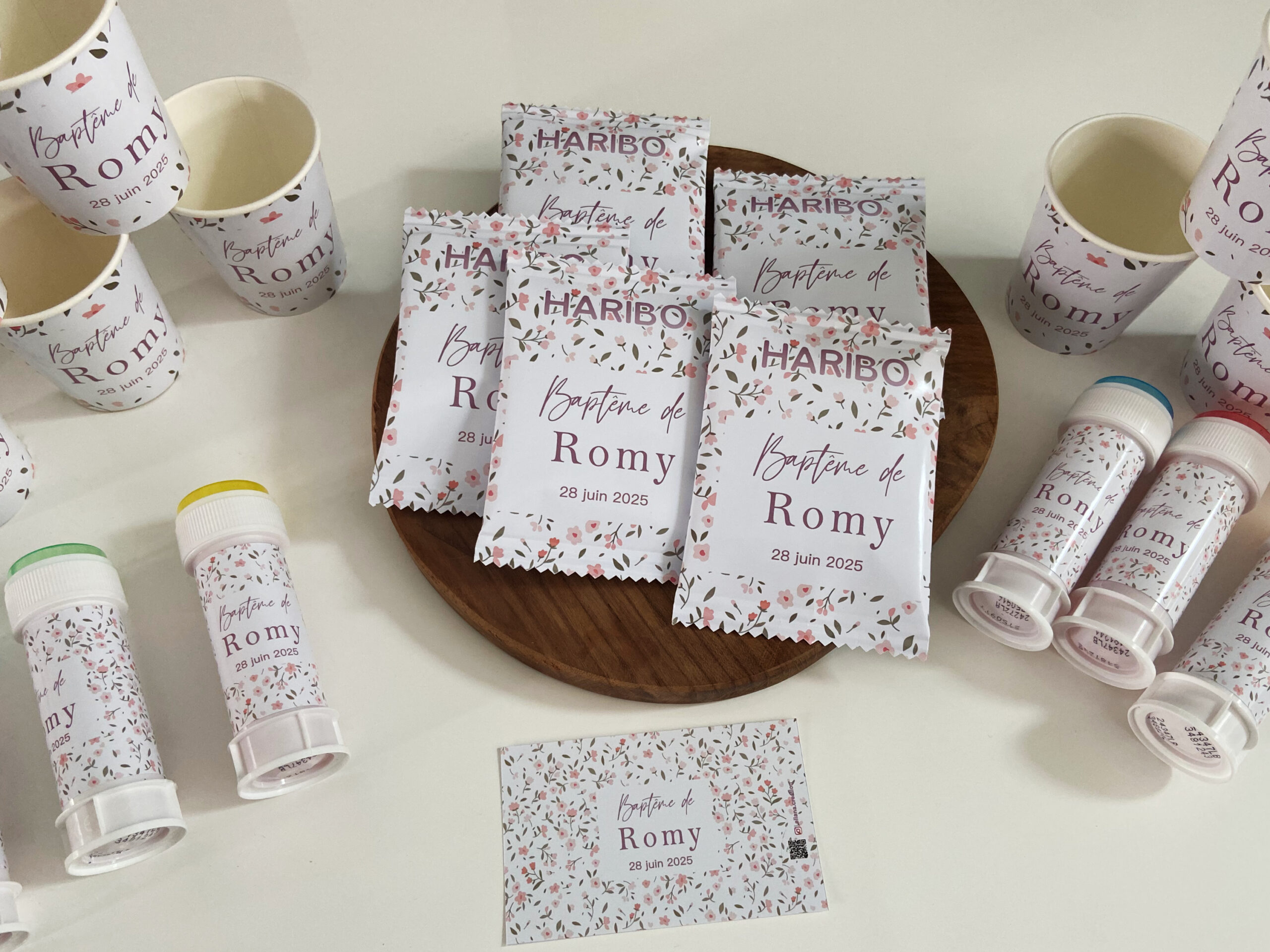 Confiseries - Thème Fleurs rose