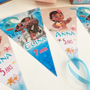Guirlande de fanions personnalisée - Thème Vaiana