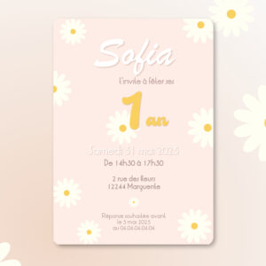 Invitation - Thème Marguerite