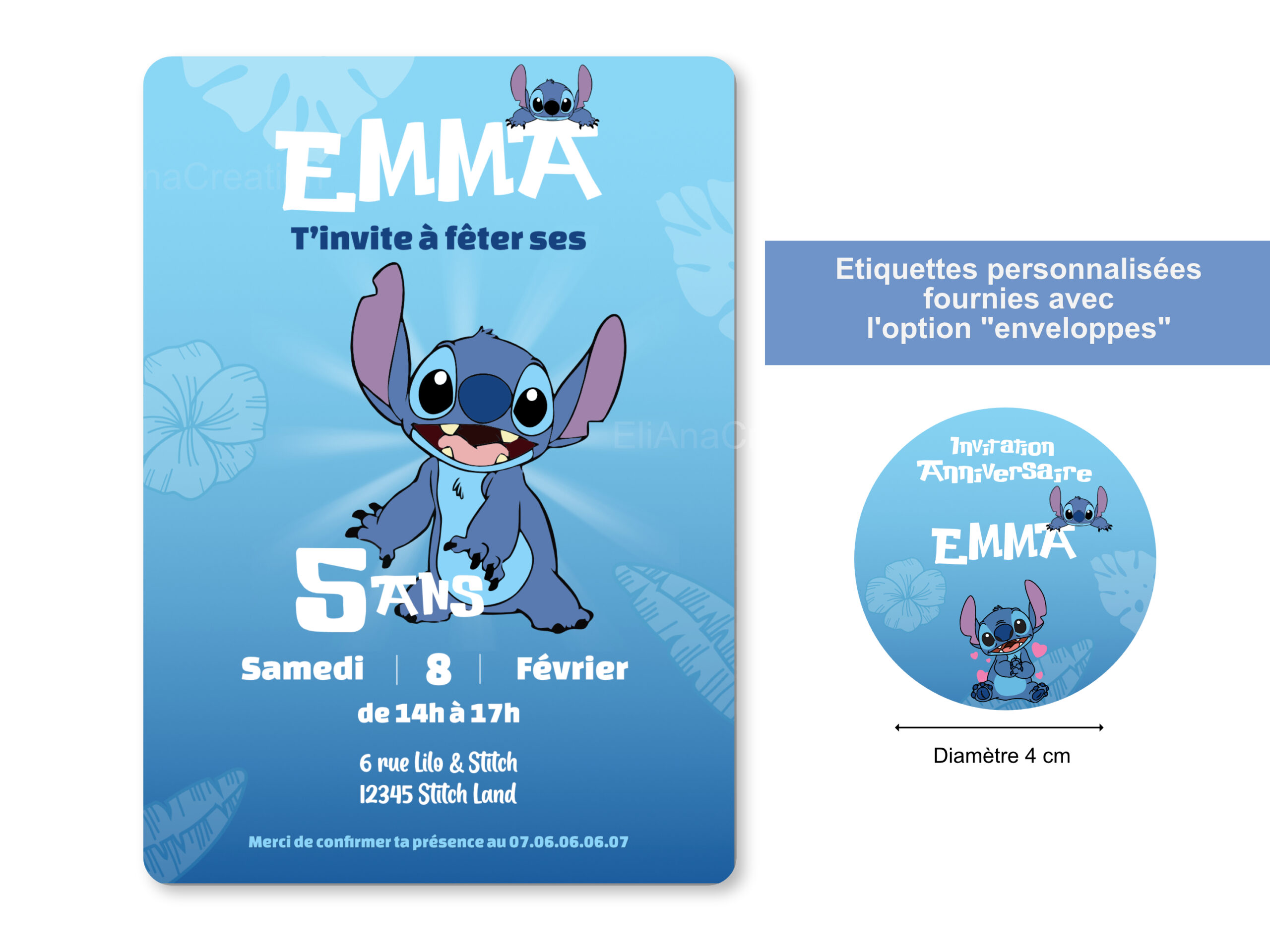 Invitation - Thème Stitch