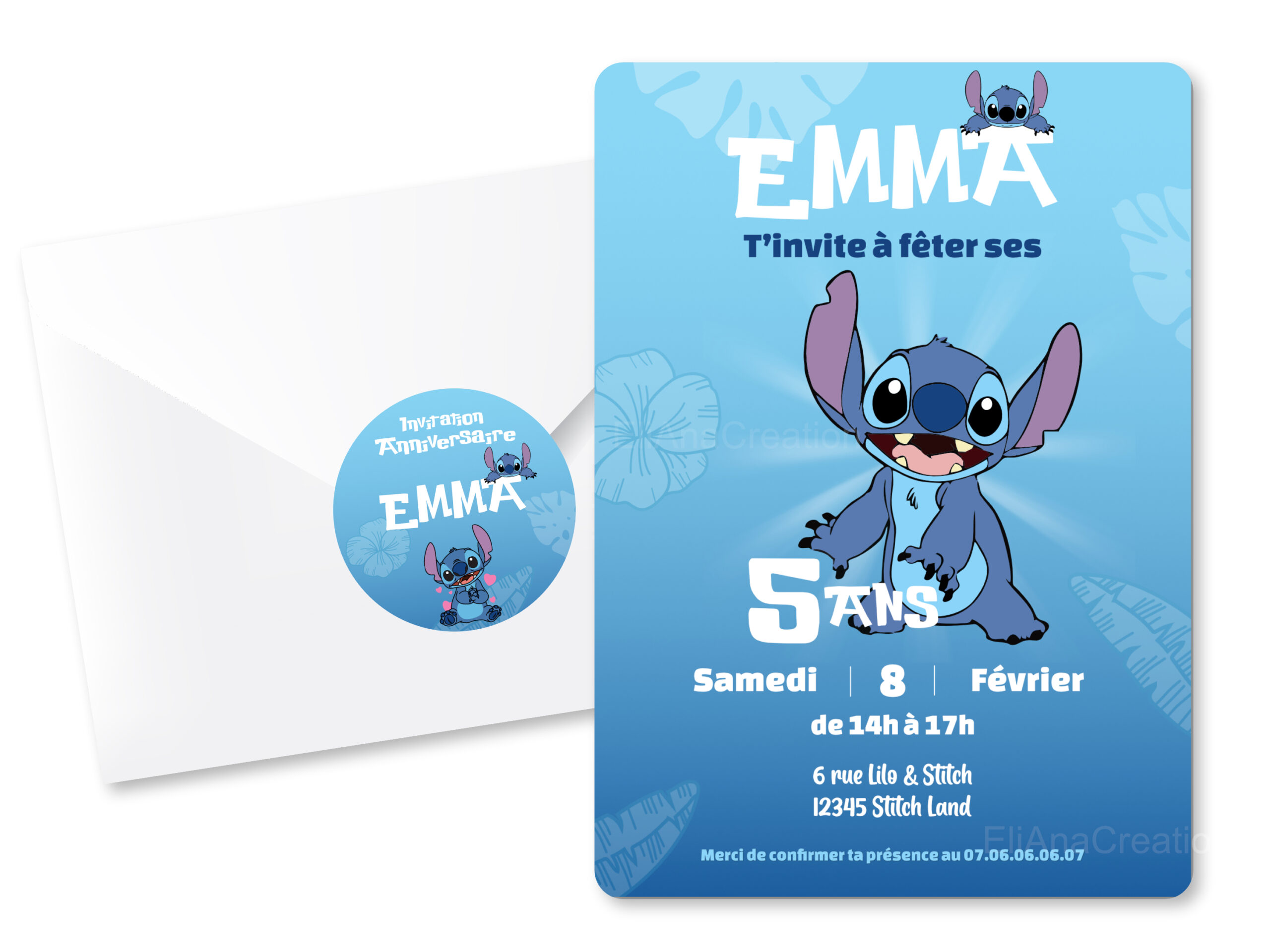 Invitation - Thème Stitch