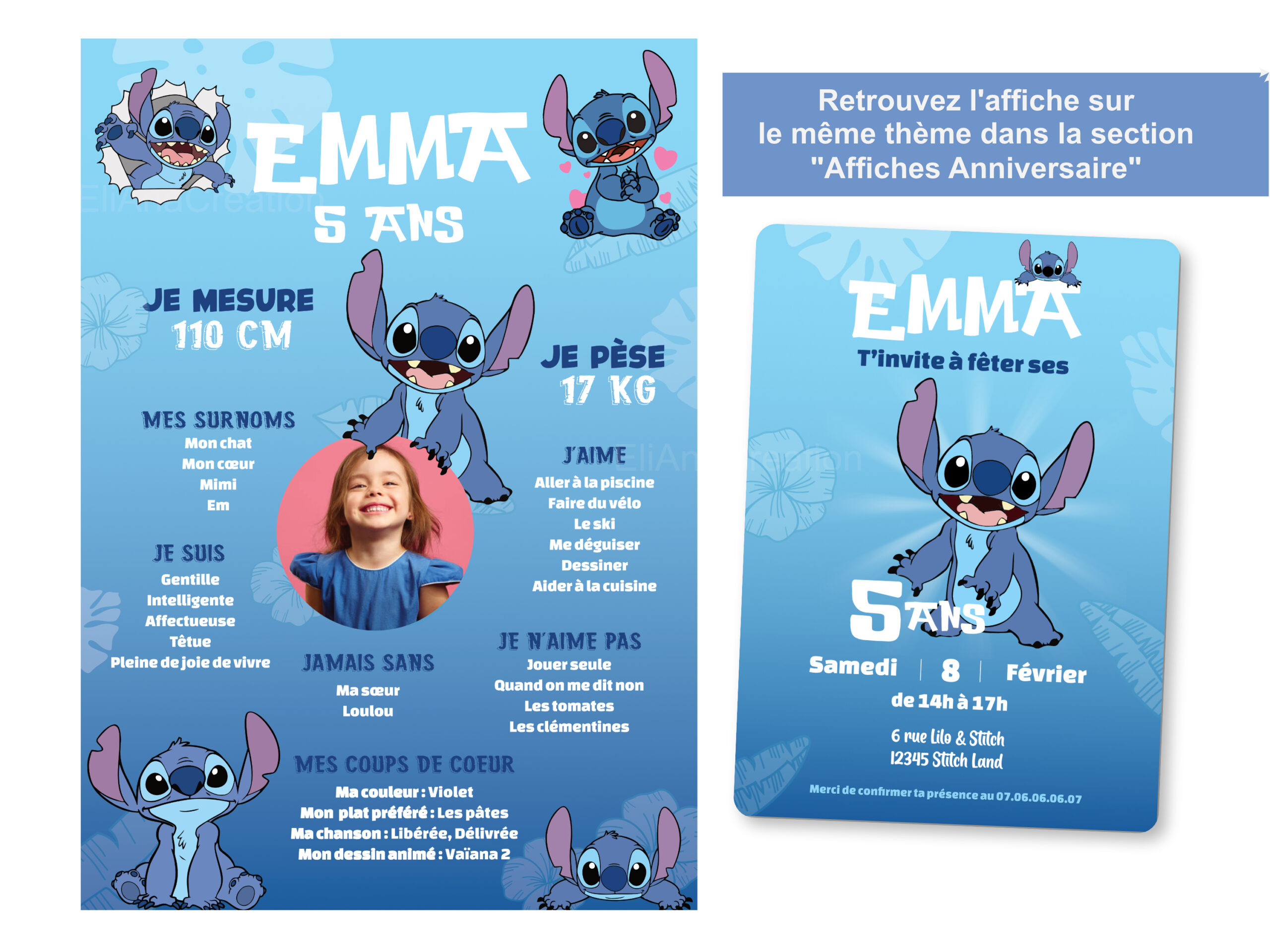 Invitation - Thème Stitch