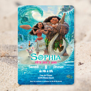 Invitation - Thème Vaiana