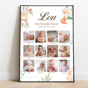 Affiche Ma Première Année Animaux de la Forêt