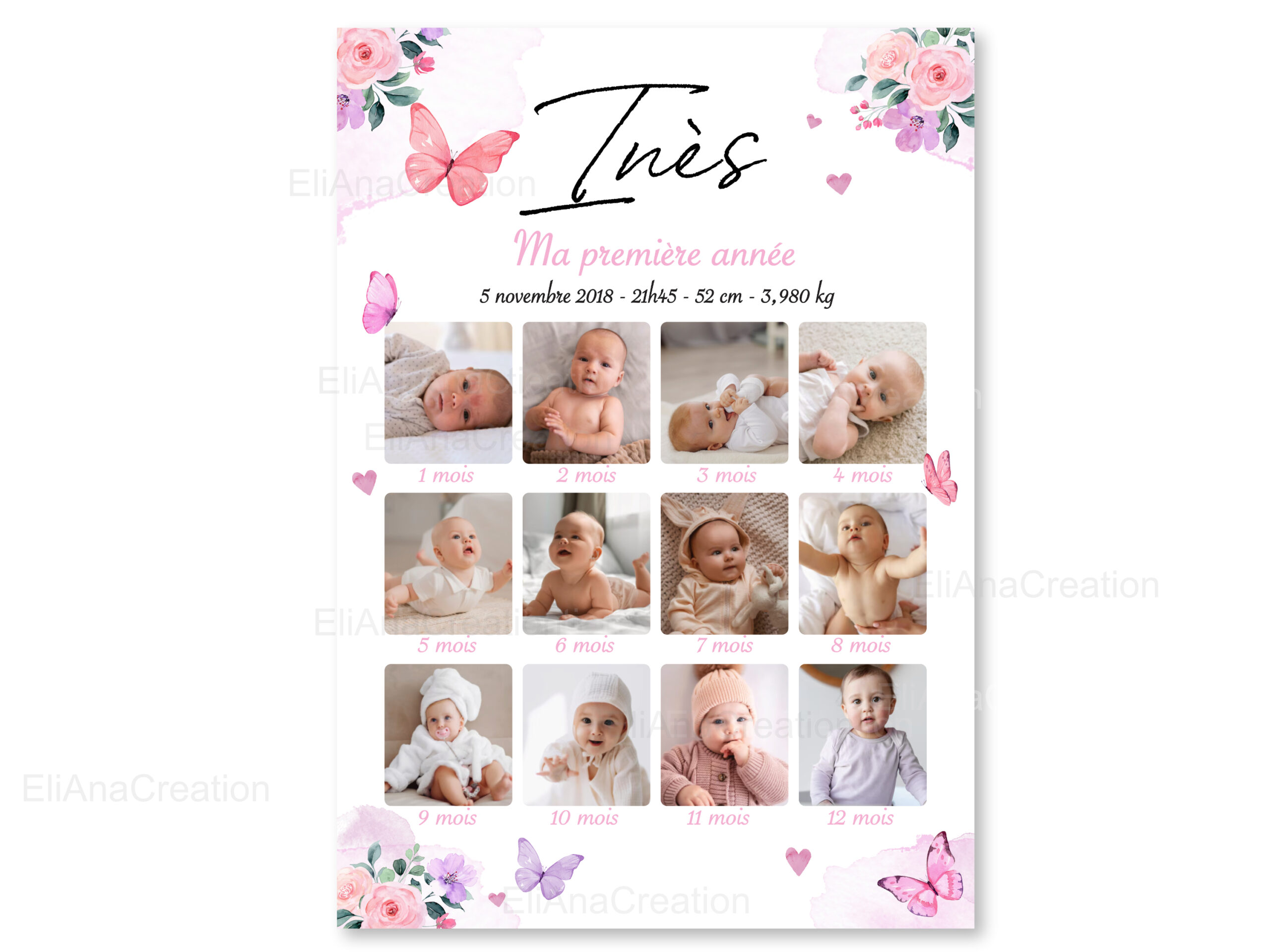 Affiche Ma Première Année - Thème Papillons