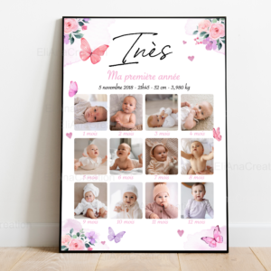 Affiche Ma Première Année - Thème Papillons
