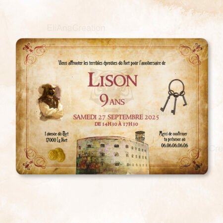 Invitation - Thème Fort Boyard