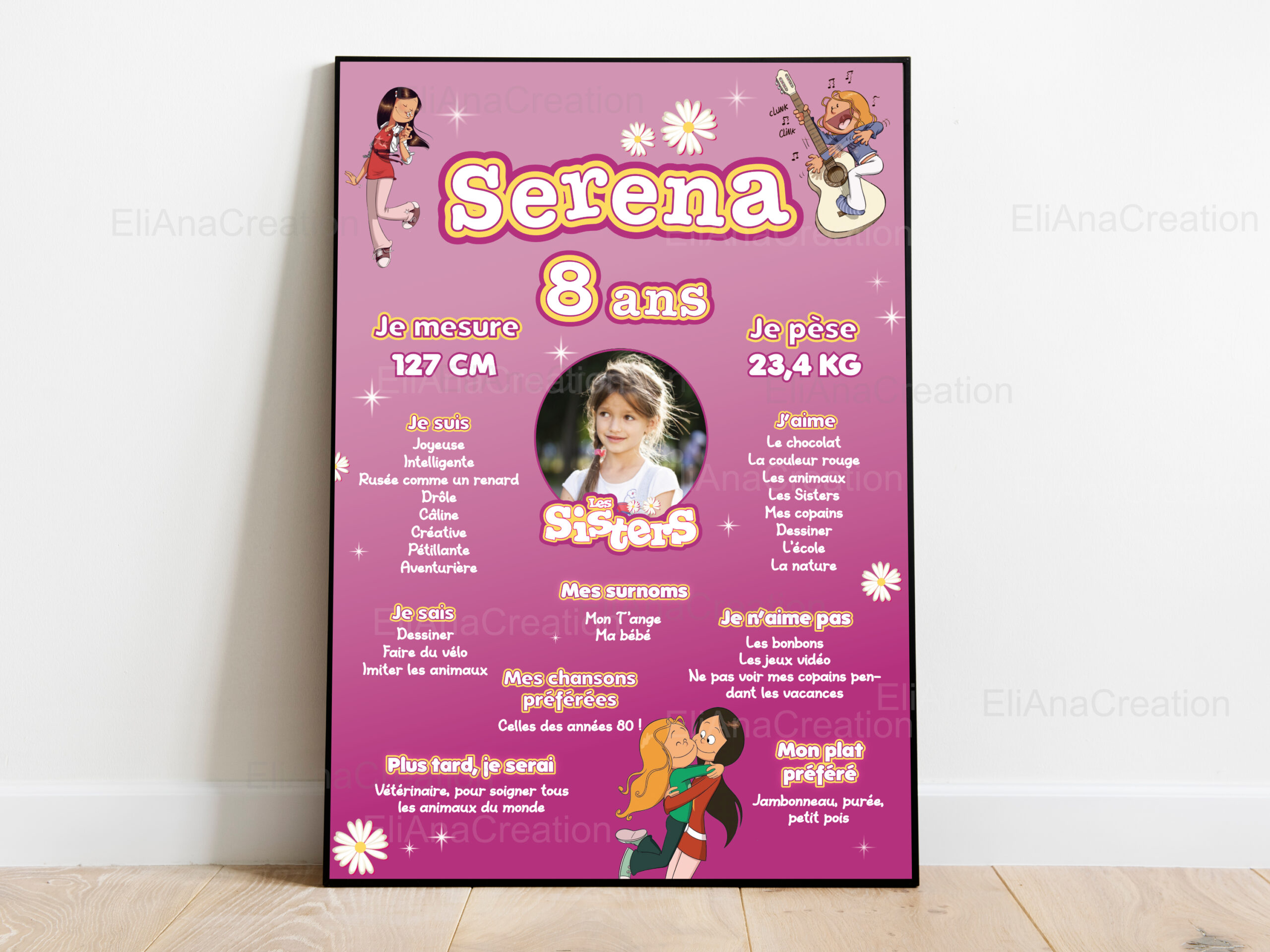 Affiche anniversaire - Thème Les Sisters